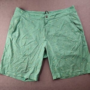Lululemon Mens Swim Shorts Teal Blue Geometric Print Board Shorts Size 36